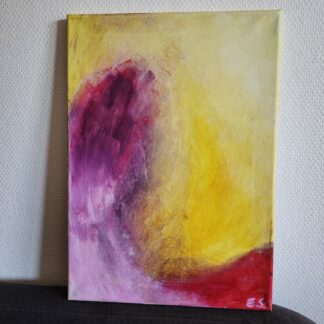 La vague rose Toile 33x46cm