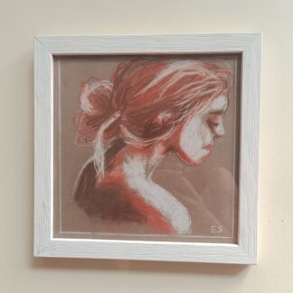 Femme au chignon Encadré 20x20cm